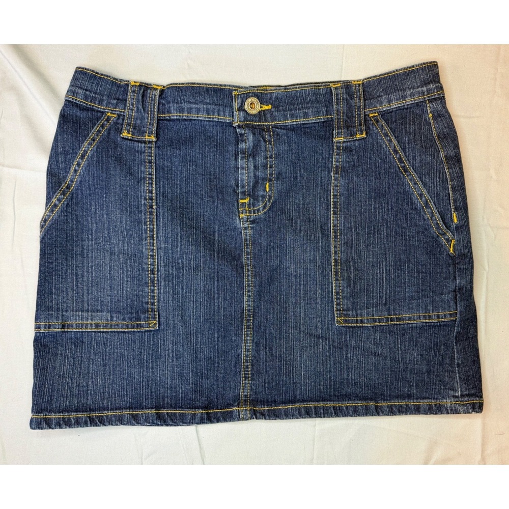 Polo Jeans Co Ralph Lauren Denim Mini Skirt Womens 29 Blue Excellent‎ Stretch